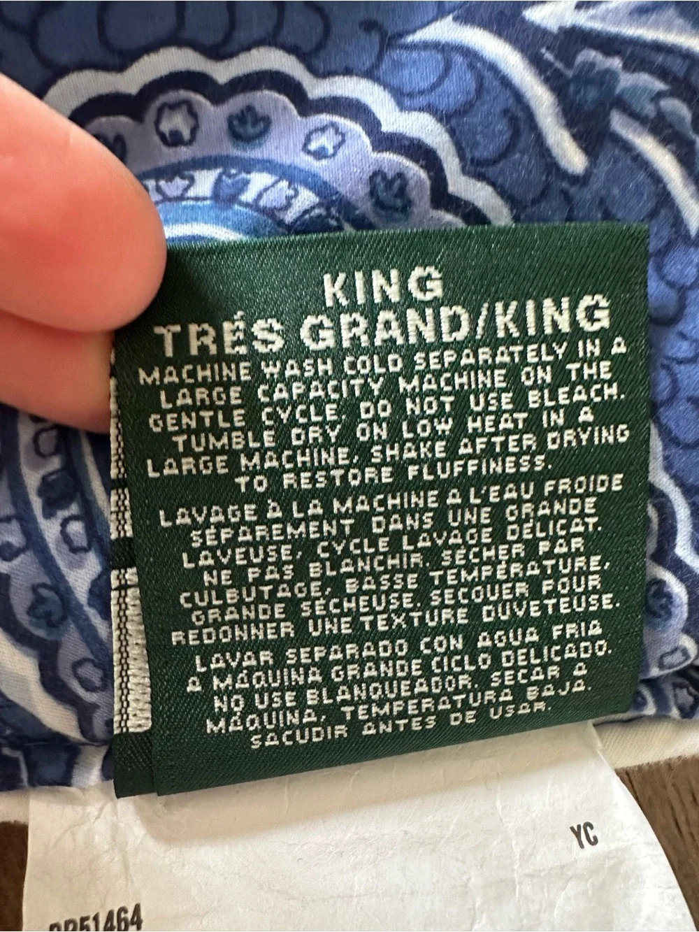 LAUREN RALPH LAUREN KING COMFORTER 110”x 96” Blue